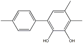 5,6-Dimethyl-3-(4-methylphenyl)benzene-1,2-diol Structure