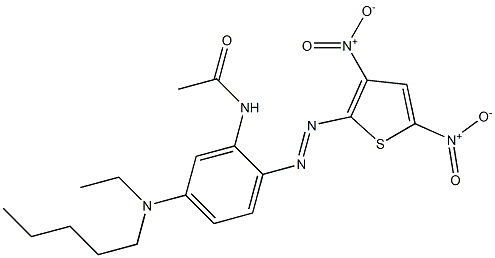 2'-(3,5-Dinitro-2-thienylazo)-5'-(ethylpentylamino)acetanilide Structure