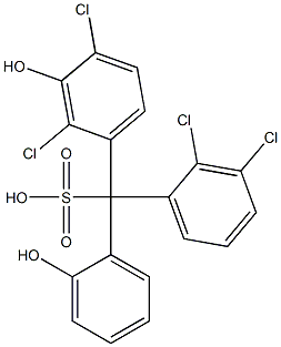 (2,3-Dichlorophenyl)(2,4-dichloro-3-hydroxyphenyl)(2-hydroxyphenyl)methanesulfonic acid 구조식 이미지