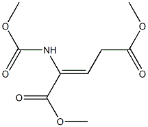 2-[[(Methyloxy)carbonyl]amino]-2-pentenedioic acid dimethyl ester Structure