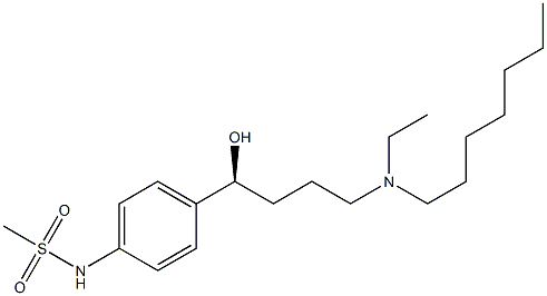 N-[4-[(1S)-4-(Ethylheptylamino)-1-hydroxybutyl]phenyl]methanesulfonamide 구조식 이미지