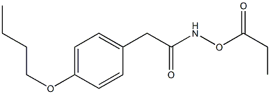 N-Propionyloxy-2-(4-butoxyphenyl)acetamide 구조식 이미지