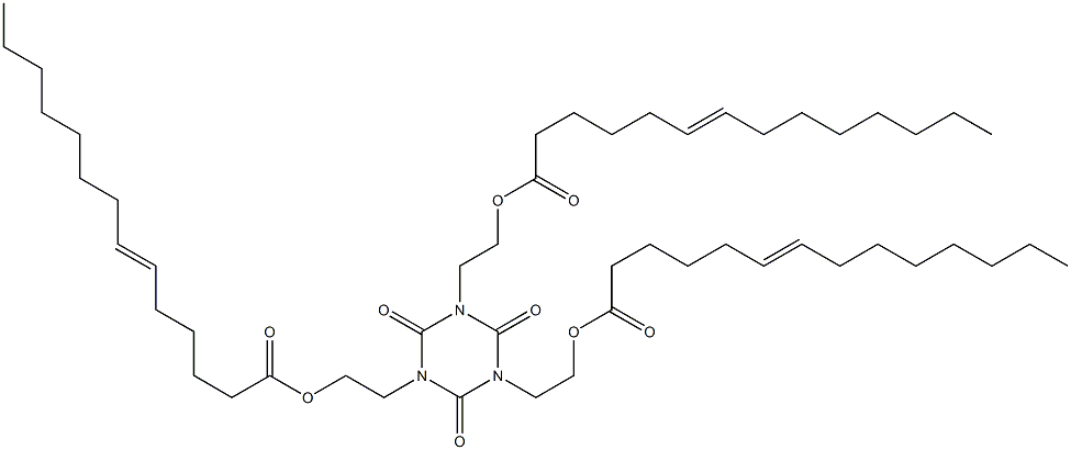 1,3,5-Tris[2-(6-tetradecenoyloxy)ethyl]hexahydro-1,3,5-triazine-2,4,6-trione 구조식 이미지