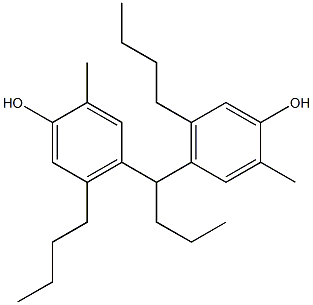 4,4'-Butylidenebis(2-methyl-5-butylphenol) 구조식 이미지