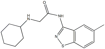 N-(5-Methyl-1,2-benzisothiazol-3-yl)-2-cyclohexylaminoacetamide 구조식 이미지