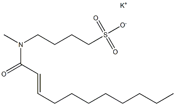 4-[N-(2-Undecenoyl)-N-methylamino]-1-butanesulfonic acid potassium salt Structure