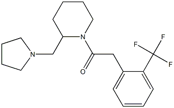 1-[(2-Trifluoromethylphenyl)acetyl]-2-(1-pyrrolidinylmethyl)piperidine 구조식 이미지