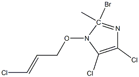 2-Bromo-4,5-dichloro 1-(3-chloro-2-propenyloxy)methyl-1H-imidazole 구조식 이미지