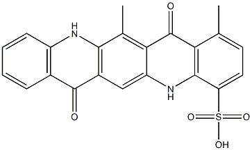 5,7,12,14-Tetrahydro-1,13-dimethyl-7,14-dioxoquino[2,3-b]acridine-4-sulfonic acid Structure