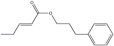 2-Pentenoic acid 3-phenylpropyl ester Structure