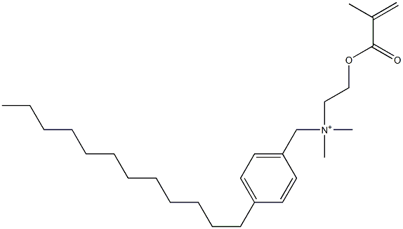 4-Dodecyl-N,N-dimethyl-N-[2-[(2-methyl-1-oxo-2-propenyl)oxy]ethyl]benzenemethanaminium 구조식 이미지