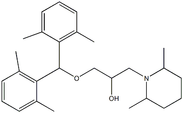 1-[Bis(2,6-dimethylphenyl)methoxy]-3-(2,6-dimethyl-1-piperidinyl)-2-propanol Structure