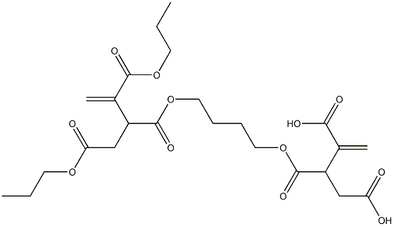 3,3'-[1,4-Butanediylbis(oxycarbonyl)]bis(1-butene-2,4-dicarboxylic acid dipropyl) ester 구조식 이미지