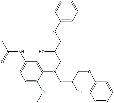 5-Acetylamino-N,N-bis(2-hydroxy-3-phenoxypropyl)-2-methoxyaniline 구조식 이미지