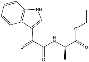 N-[[(1H-Indol-3-yl)carbonyl]carbonyl]-D-alanine ethyl ester Structure