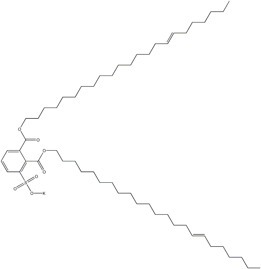 3-(Potassiosulfo)phthalic acid di(16-tricosenyl) ester Structure