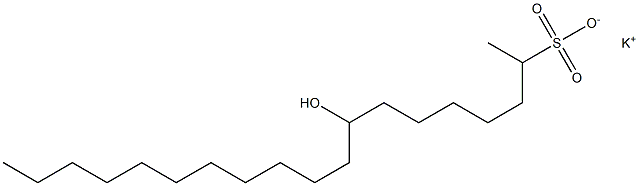 8-Hydroxynonadecane-2-sulfonic acid potassium salt Structure