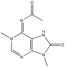 6-Acetylimino-1,9-dimethyl-6,7-dihydro-1H-purin-8(9H)-one 구조식 이미지