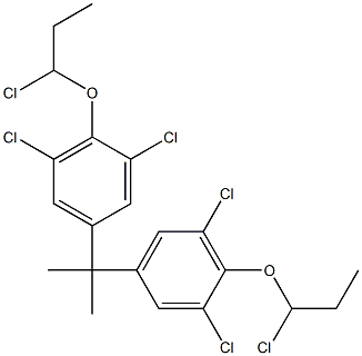 1,1'-[Isopropylidenebis(2,6-dichloro-4,1-phenyleneoxy)]bis(1-chloropropane) 구조식 이미지