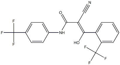 2-Cyano-3-hydroxy-3-[2-trifluoromethylphenyl]-N-[4-trifluoromethylphenyl]acrylamide 구조식 이미지