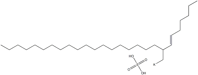 Sulfuric acid 2-(1-heptenyl)henicosyl=potassium ester salt Structure