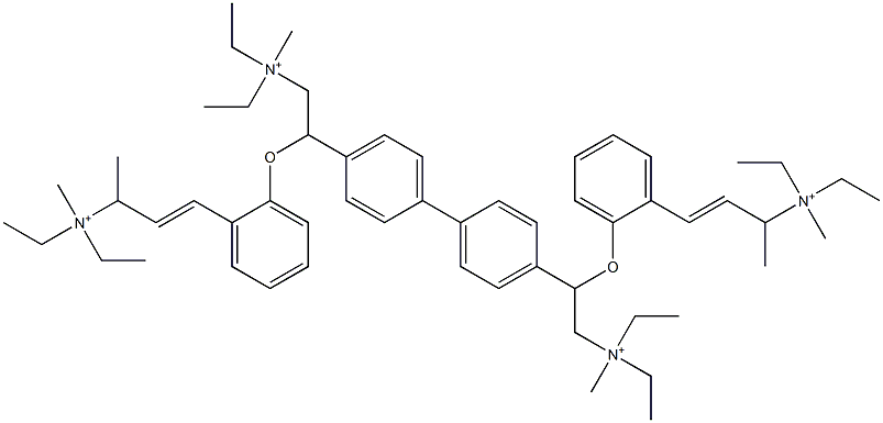 2,2'-[[1,1'-Biphenyl]-4,4'-diylbis(2,1-ethenediyl-2,1-phenyleneoxy)]bis[N,N-diethyl-N-methylethanaminium] Structure