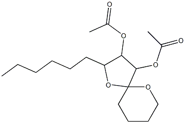 2-Hexyl-3,4-diacetoxy-1,6-dioxaspiro[4.5]decane Structure
