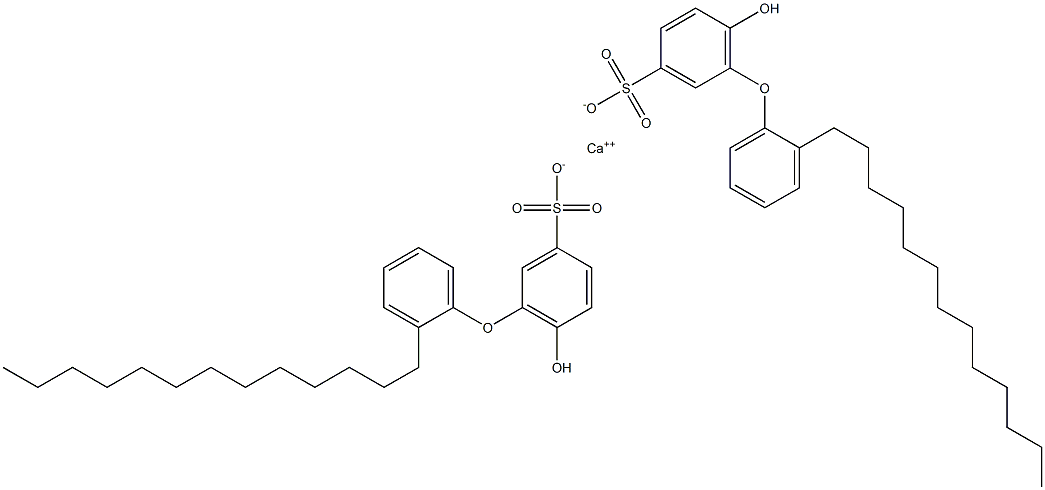 Bis(6-hydroxy-2'-tridecyl[oxybisbenzene]-3-sulfonic acid)calcium salt Structure