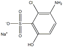 3-Amino-2-chloro-6-hydroxybenzenesulfonic acid sodium salt 구조식 이미지