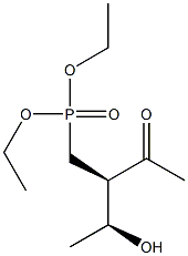 [(2R,3S)-2-Acetyl-3-hydroxybutyl]phosphonic acid diethyl ester 구조식 이미지