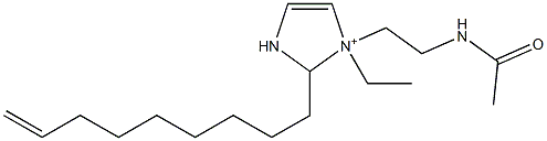 1-[2-(Acetylamino)ethyl]-1-ethyl-2-(8-nonenyl)-4-imidazoline-1-ium 구조식 이미지