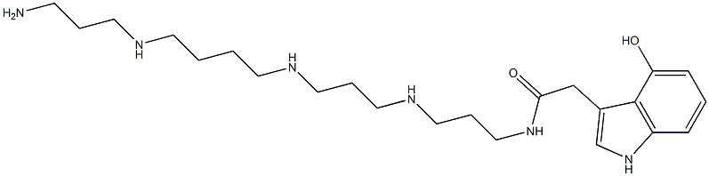 N-(16-Amino-4,8,13-triazahexadecan-1-yl)-4-hydroxy-1H-indole-3-acetamide Structure