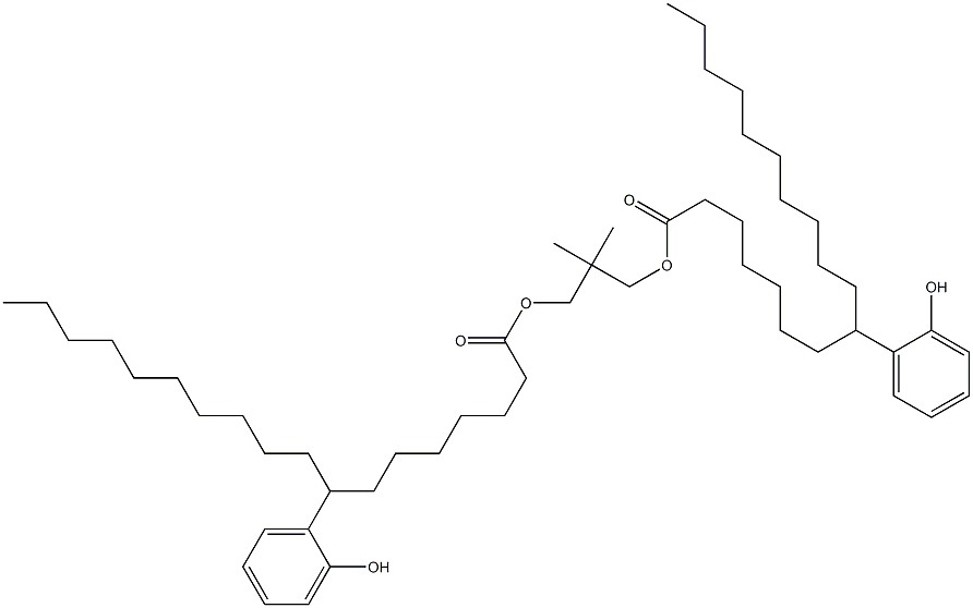 Bis[8-(2-hydroxyphenyl)stearic acid]2,2-dimethylpropane-1,3-diyl ester Structure