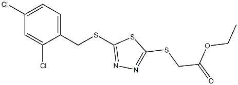 [[5-(2,4-Dichlorobenzylthio)-1,3,4-thiadiazol-2-yl]thio]acetic acid ethyl ester 구조식 이미지