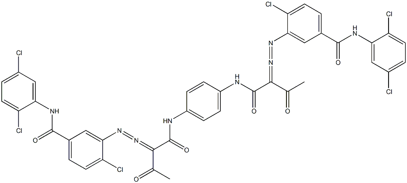 3,3'-[1,4-Phenylenebis[iminocarbonyl(acetylmethylene)azo]]bis[N-(2,5-dichlorophenyl)-4-chlorobenzamide] Structure