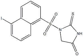 2-Thioxo-1-[[5-iodo-1-naphtyl]sulfonyl]imidazolidin-4-one 구조식 이미지