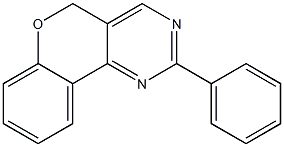 2-Phenyl-5H-[1]benzopyrano[4,3-d]pyrimidine 구조식 이미지