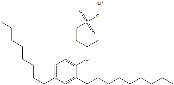 3-(2,4-Dinonylphenoxy)butane-1-sulfonic acid sodium salt 구조식 이미지