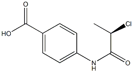 (+)-4-[[(R)-2-Chloropropionyl]amino]benzoic acid 구조식 이미지