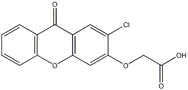 (9-Oxo-2-chloro-9H-xanthen-3-yloxy)acetic acid 구조식 이미지