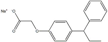 2-[4-(1-Phenylpropyl)phenoxy]acetic acid sodium salt Structure