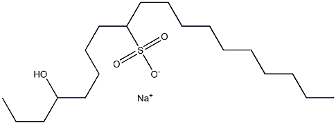 4-Hydroxynonadecane-9-sulfonic acid sodium salt Structure