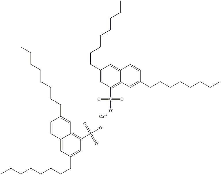 Bis(3,7-dioctyl-1-naphthalenesulfonic acid)calcium salt 구조식 이미지