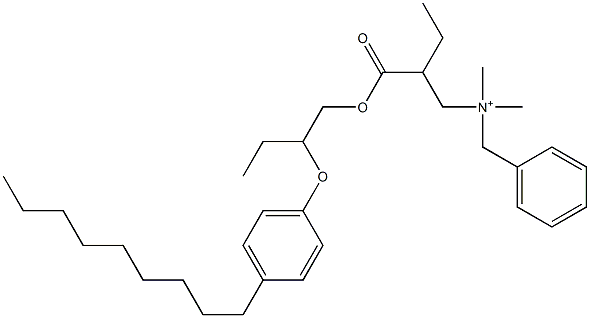 N,N-Dimethyl-N-benzyl-N-[2-[[2-(4-nonylphenyloxy)butyl]oxycarbonyl]butyl]aminium 구조식 이미지