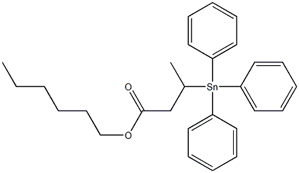 3-(Triphenylstannyl)butanoic acid hexyl ester Structure