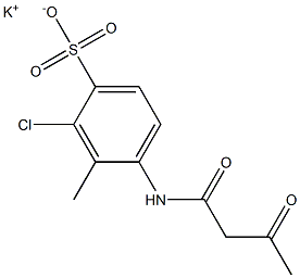 4-(Acetoacetylamino)-2-chloro-3-methylbenzenesulfonic acid potassium salt 구조식 이미지