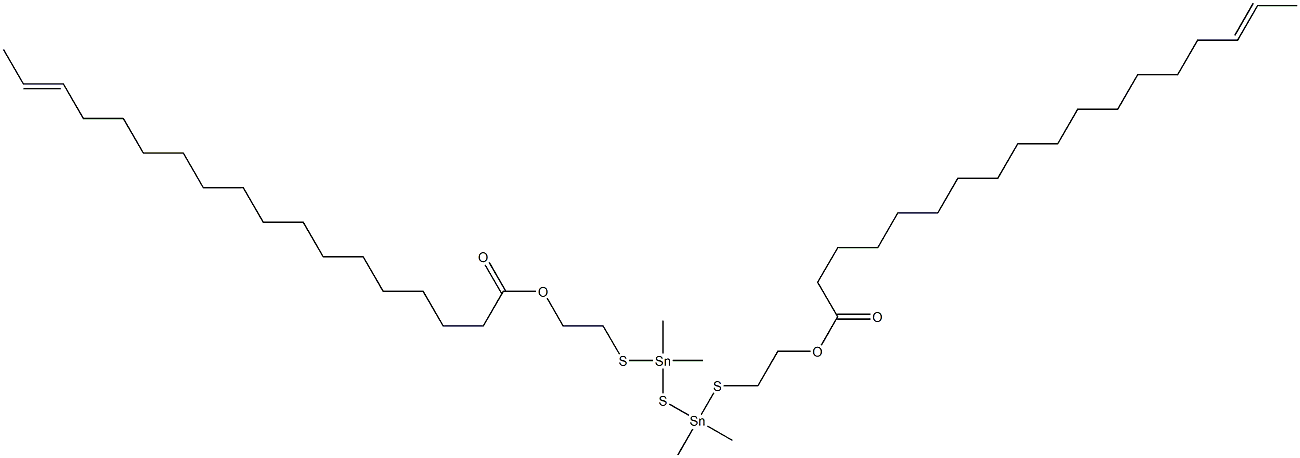 Bis[dimethyl[[2-(15-heptadecenylcarbonyloxy)ethyl]thio]stannyl] sulfide 구조식 이미지