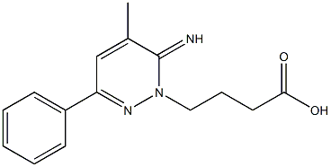 6-Imino-5-methyl-3-phenyl-1(6H)-pyridazinebutanoic acid 구조식 이미지