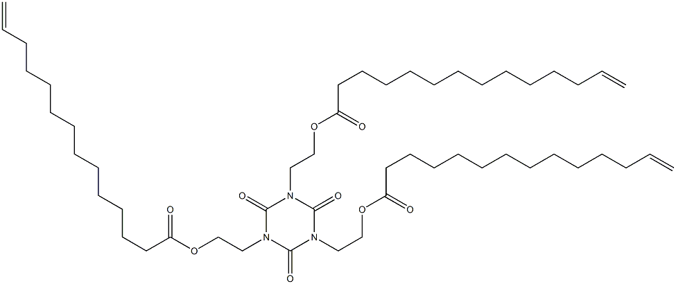 1,3,5-Tris[2-(13-tetradecenoyloxy)ethyl]hexahydro-1,3,5-triazine-2,4,6-trione Structure