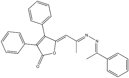 5-[2-[2-(1-Phenylethylidene)hydrazono]propylidene]-3,4-diphenylfuran-2(5H)-one Structure